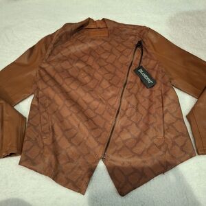 Blank NYC Brown Snake Print Jacket-medium
